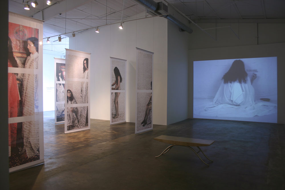 Lalla Essaydi, Embodiments, 12 banners, 12 x 4 feet each, and video, 4 min